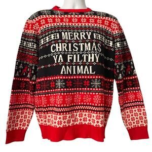 Off The Rack Home Alone MERRY CHRISTMAS YA FILTHY ANIMAL Ugly Sweater Size M